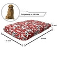 thumbnail image 2 of Feminine Pet Bed, Doodle Art Style Abstract Flowers with Red Petals and Black Leaves, Chew Resistant Pad for Dogs and Cats Cushion with Removable Cover, 24" x 39", Scarlet White Black, by Ambesonne, 2 of 4