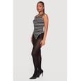 thumbnail image 3 of Women's Striped Sleeveless Thong Bodysuit, 3 of 4