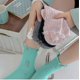 thumbnail image 4 of 5 pares de calcetines de mendigo desgastados calcetines de algodón para mujer en calcetines de pelo medio, 4 of 5