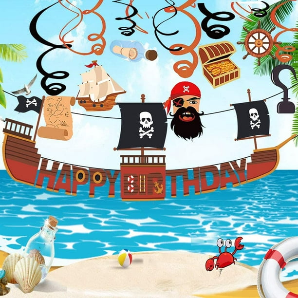 20 Pieces Pirate Party Sign Pirate Party Supplies Skull Sign Pirate Theme  Party Decorations Kids Birthday Party Favors