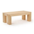 thumbnail image 3 of Modern Rectangular Coffee Table (40in x 20in / 1020mm x 510mm), Blonde Wirebrush, 3 of 7