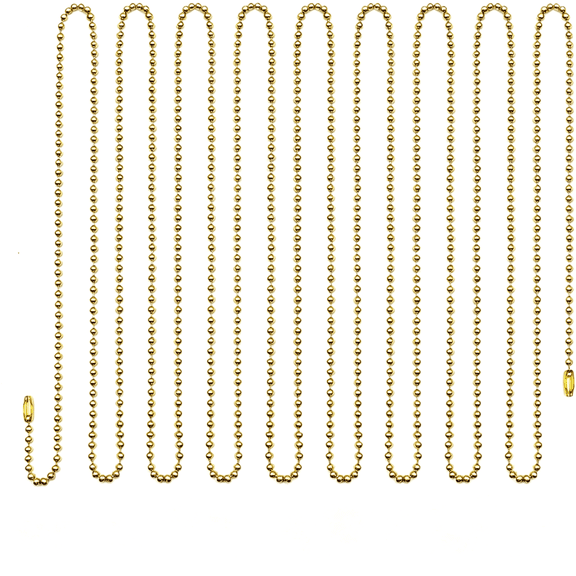 HIBIBUD Ceiling Fan Pull Chain Extender,12Feet 3Mm Diameter Beaded Ball Fan Light Extension Pull Chain Pull Chain Extension(Golden)
