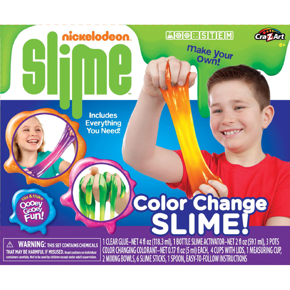 CraZArt Nickelodeon Color Change Slime Kit by CraZArt, DIY STEAM