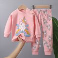 thumbnail image 2 of TOWED22 Toddler Boys Pajamas Truck Cotton Kids Dinosaur 2 Piece Truck Pjs Fall Winter Sleepwear Clothes Sets 6-12 Months 12-24 Months 2t 3t 4t 5t 6t 7t 8t 9t Children,Light Pink,3-6 M, 2 of 4