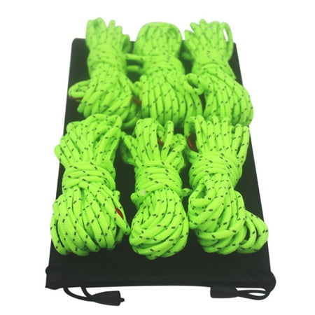 

Wind Rope 6PCS Reflective Tent Wind Rope Camping String 4mm Reflective Rope
