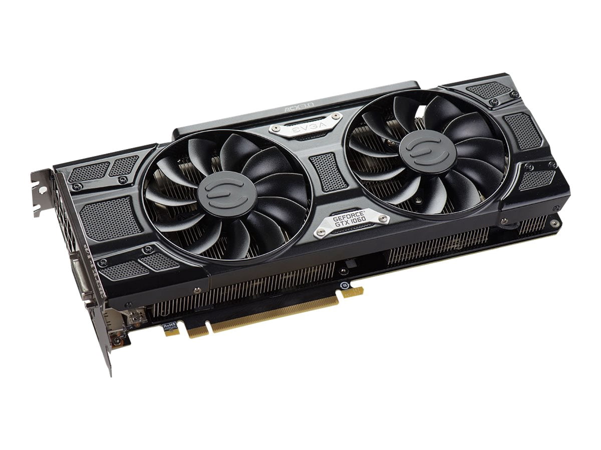 EVGA GeForce GTX 1060 FTW+ DT GAMING ACX 3.0 & LED - Graphics card - GF GTX 1060 - 3 GB GDDR5 - PCIe 3.0 x16 - DVI, HDMI, 3 x DisplayPort