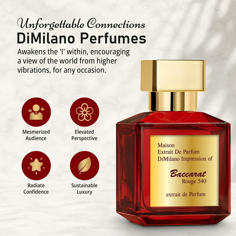 DiMilano Impression of Baccarat Rouge 540 Extrait De Parfum. Bakkar Rouge 540 Extrait de Parfum 70ml or 2.4 oz. Pack of 1 Unisex