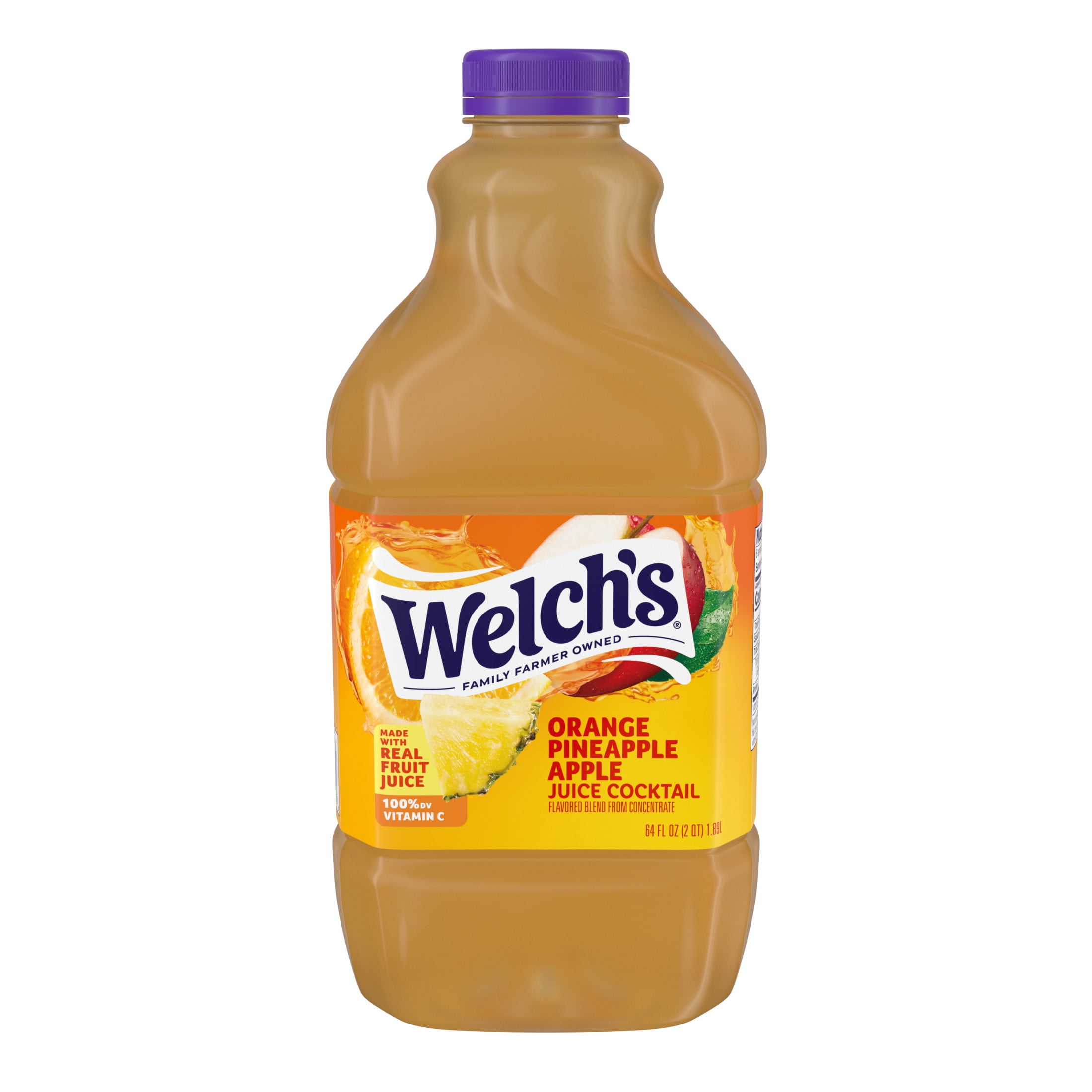 (6 pack) Welch's Orange Pineapple Apple Juice Cocktail, 64 fl oz Bottle
