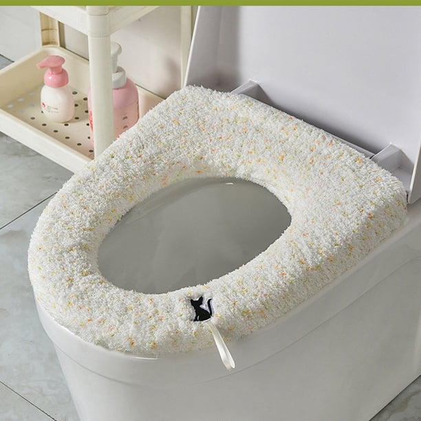 Cojín infrarrojo para asiento de inodoro, protector de asiento de inodoro, calefactor para asiento de inodoro, asiento de inodoro con calefacción, suave y cómodo, impermeable, portátil, para