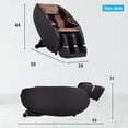 thumbnail image 5 of BestMassage Shiatsu Massage Chairs Full Body and Recliner Zero Gravity Massage Chair Electric with built-in Heart Foot Roller Air Massage Easy To Move For Home Office, Black, 5 of 7