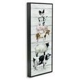 thumbnail image 3 of Stupell Industries Country Farm Animal Stack Cow Sheep Pig Rooster Animals & Insects Painting Black Framed Art Print Wall Art, 13 x 30, 3 of 5
