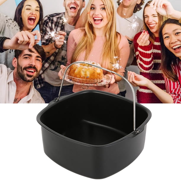 Moule à Gâteau Carré Pour Friteuse à Air Chaud - Accessoire Anti-Adhésif Résistant à La Chaleur En Acier Aluminium