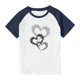 thumbnail image 3 of Blusas y camisas de manga corta con cuello redondo para niños y niñas, blusa de manga corta con estampado de cuello redondo, 3 of 7