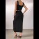 thumbnail image 5 of Top Corto con Falda, Falda Midi con Abertura para Mujer, Conjunto de Dos Piezas, Falda y Camiseta Sin Mangas Negra Talla S, 5 of 6