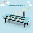 thumbnail image 2 of Costway 37 Keys Kids Piano Keyboard Portable Musical Toy with Microphone & Music Stand Blue, 2 of 9