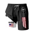 Angala Toddler Boys Shorts Patriotic Print Elastic Waist Swim Trunks ...