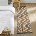 thumbnail image 3 of Yayeee Runner Rug for Bedroom 2'x6' Machine Washable Hallway Non Slip Mat, Orange Geometric, 3 of 8