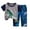 Navy, variant on WOYY Toddler Boys Pajamas Cartoon Print Short Sleeve T-Shirt Pants Homewear, Sizes 2-3T