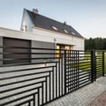 thumbnail image 5 of ALEKO Yard Garden Modern Kyiv Style Dual Swing Steel Driveway Gate 14 ft Black, 5 of 14