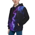 thumbnail image 2 of Xecao Purple And Blue Nebula Print Youth Hoodie Sweatshirt,Boys Hoodies,Essentials Hoodie-Medium, 2 of 6