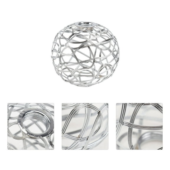 TEHAUX Ceiling Globe Light Cover Silver 1Set Home Coffee Shop