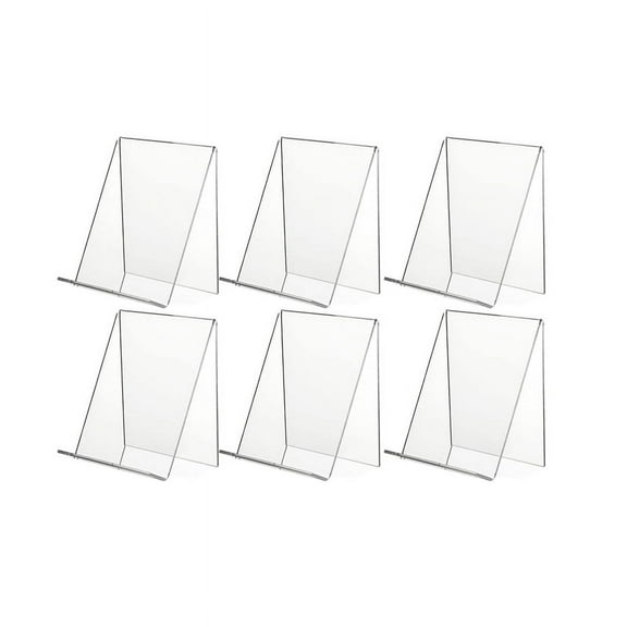 6 Pack Acrylic Book Stand,Clear Acrylic Display Stand, Clear Holder for Displaying Pictures,Jewelry,Watch Display Stand