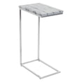 thumbnail image 6 of Solid Gray Marble Top C-Table with Chrome Metal Base 2-Pack, 6 of 10