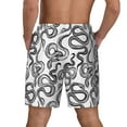 thumbnail image 4 of Uemuo Hand Drawn Snake Pattern Mens Swim Trunks Quick Dry Board Shorts with Mesh Lining, Stretch Beach Shorts Quick Dry No-Chafing Board Shorts-Small, 4 of 9