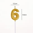 thumbnail image 3 of Fiudx Vela con Número Dorado, Decoración para Tarta de Cumpleaños, Elegante Diseño de Cera, Ideal para Fiestas, Bodas y Celebraciones, Ideal para Adultos y Niños, 12,7 Cm de Alto, 1 Unidad Por Paquet, 3 of 3