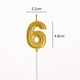 thumbnail image 3 of Xihbxyly Vela con Número Dorado, Decoración para Tarta de Cumpleaños, Elegante Diseño de Cera, Ideal para Fiestas, Bodas y Celebraciones, Ideal para Adultos y Niños, 12,7 Cm de Alto, 1 Unidad Por Paq, 3 of 3