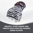 thumbnail image 3 of Defy Sports Gel Padded Fitness Gloves - Ideal for Men & Women, MMA, Muay Thai, Boxing Fight, Zebra, M, 3 of 6