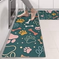 thumbnail image 2 of Kitchen Rugs Sets Of 2,Paw Prints and Bones Anti Fatigue Kitchen Mat Rugs Non Slip Washable,Decorative Kitchen Floor Mats for Kitchen,Sink,Laundry,17"X47", 2 of 5
