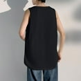 thumbnail image 5 of Wyobmus Mens Tank Top Quick Dry Solid Color Sleeveless Muscle Gym Shirt Fitness Sports Round Neck Tanks Black, 5 of 5