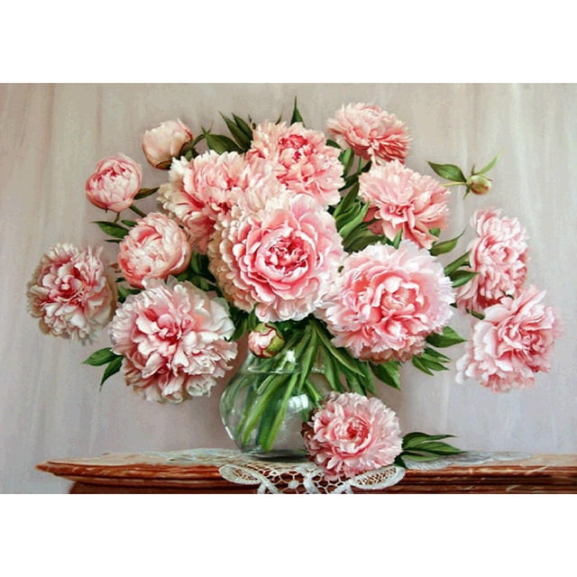 Taladro pintura de diamante (DB2451) 5D DIY flores cálidas completas Kit de bordado de punto de cruz 40x50cm FLhrweasw Nuevo