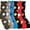 Crew Sock: Mini Argyle, variant on ToBeInStyle Men's Solid Color Crew Dress Socks, Stretchy Polyester, Assorted 6 Pack