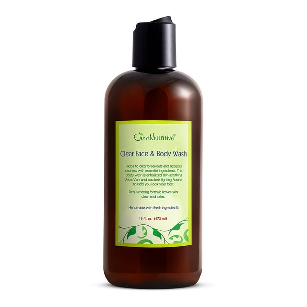 Gel de baño facial y corporal Just Nutritive Acne Clear 473 ml