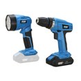 thumbnail image 2 of 20V Cordless 1.3Ah Lithium-Ion Drill & Flashlight Kit Cordless Lamp,Black+Blue Metal Tools Tool Organizers Power Pneumatic Tools, 2 of 3