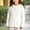 White, variant on Girls Fashion Hooded Zip up Knit Sweater Light Weight Drawstring Hood Long Sleeve Jacket for Fall Winter White 170(170)