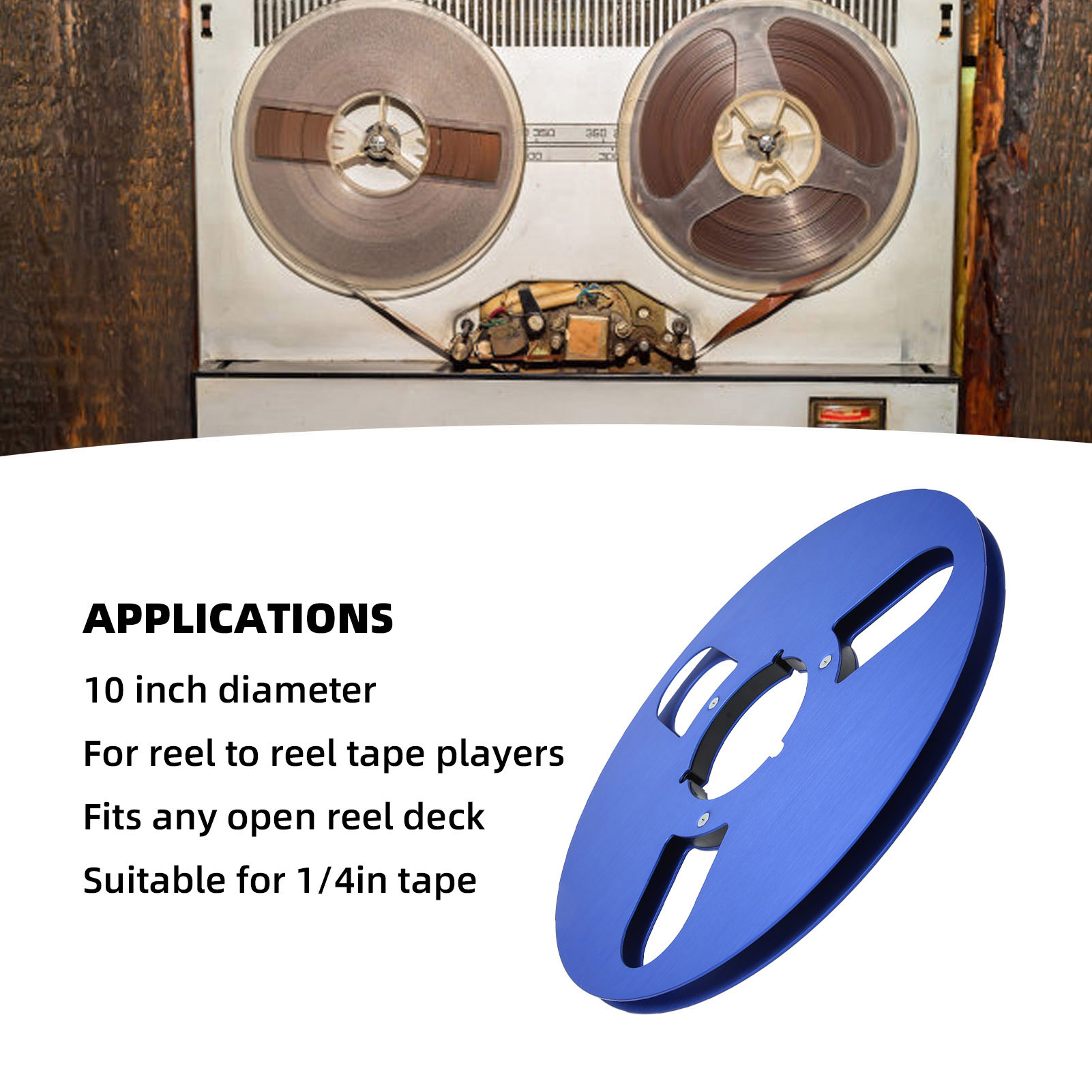 Empty Tape Reel, Aluminum Alloy Takeup Reel Wind 3 Hole Professional