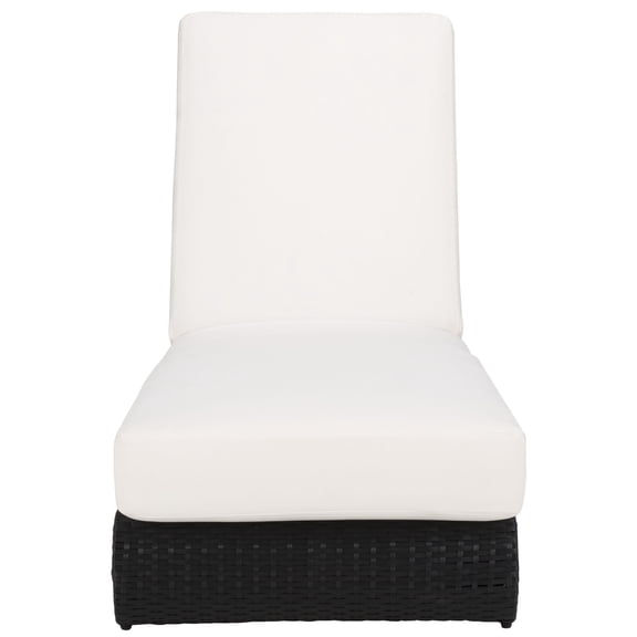 Safavieh Vale Steel Outdoor Lounge Chairs, Black/White