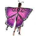 thumbnail image 5 of JOYIN Halloween Butterfly Wing Costume for Women, Butterfly Wing Cape Shawl with Lace Mask and Black Velvet Antenna Headband for Adult Halloween Party Dress up, 5 of 8