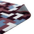 thumbnail image 5 of Modway Andela Interlocking Block Mosaic 8x10 Area Rug in Multicolored Red and Light Blue, 5 of 7