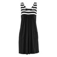 thumbnail image 1 of Gibobby Vestido casual de punto para mujer Vestidos casuales de verano sin mangas hasta la rodilla para mujer Mini chaleco plisado liso(Negro,CH), 1 of 4
