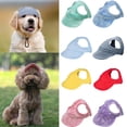 thumbnail image 4 of BESEW7 Dog Sun Hat for Large Dogs, Adjustable Baseball Cap with Ear Holes for Summer Outdoor Sport Travel, Pet UV Protection Hat for Dog Costume Blue M, 4 of 9