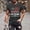 Grey, variant on American Flag Men's Shirt 4th of July Patriotic Design Crew Neck Short Sleeve Summer Casual Top for Daily Wear