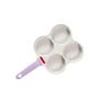 thumbnail image 5 of Sartén para huevos, sartén para cocinar huevos, 4 agujeros con asa para colgar, antiadherente, para hamburguesas y huevos. Mango Violeta, 5 of 9