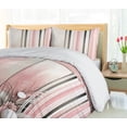thumbnail image 3 of Ambesonne Pink Duvet Cover Set, Tender Flourish Pastel Modern, Twin, Pale Grey and Rose, 3 of 4