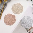 thumbnail image 5 of Coasters Ensemble de 4 Sets de Table Ronds en PVC Pressé Rose, 5 of 5