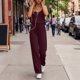 thumbnail image 2 of Pantalones Casuales para Mujeres de Verano sin Mangas Pantalones Largos Sudadera con Cuello en V Y Bolsillo, Sudaderas Casuales para Mujeres de Verano para Diario Y Fiesta, 2 of 7
