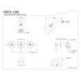 thumbnail image 2 of Kingston Brass KB232KL Knight Three-Handle Tub and Shower Faucet, Polished Brass, 2 of 4